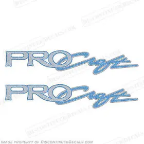 B-tra-pc-32-b Discontinued Decals Fits Tracker Marine Pro Craft Boat 32 Inch - Blue Set Of 2