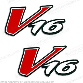 B-tra-v16 Discontinued Decals Fits Tracker V16 Boat Logo Decal Set Of 2