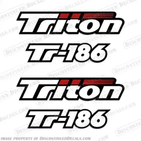 B-tri-186 Discontinued Decals Fits Triton Tr-186 Boat Logo Decal Set Of 2