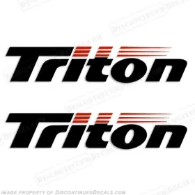 B-tri-2895-27 Discontinued Decals Fits Triton Boat Logo Set Of 2 - Style 1 27 Inch Long