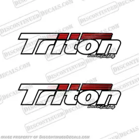B-tri-3 Discontinued Decals Fits Triton Boat Logo Set Of 2 - Style 3 By Earl Bentz