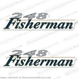 B-wc-f-248 Discontinued Decals Fits Wellcraft Fisherman 248 Logo Boat Set Of 2