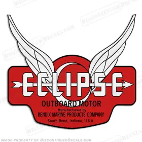Bend-ecl-37-w Discontinued Decals Fits Bendix Marine Eclipse Outboard Motor Engine Decal - 1937-1940 White