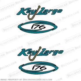 Bl-kl-176-b-2 Discontinued Decals Fits Key Largo 176 Center Console Decal Set Of 2