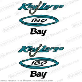 Bl-kl-180-b-2 Discontinued Decals Fits Key Largo 180 Bay Boat Decal Set Of 2