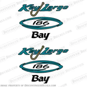 Bl-kl-186-b-2 Discontinued Decals Fits Key Largo 186 Bay Center Console Decal Set Of 2