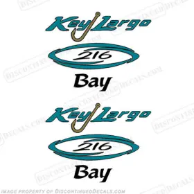Bl-kl-216-b Discontinued Decals Fits Key Largo 216 Bay Boat Center Console Set Of 2