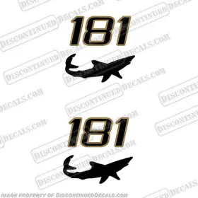 Bl-mak-181 Discontinued Decals Fits Mako 181 Boat - Black/gold Set Of 2