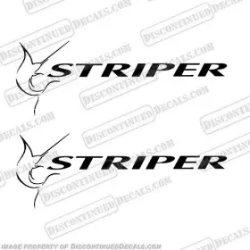Bl-ss-stp-1b Discontinued Decals Fits Seaswirl Striper Boat Decal - 1 Color -black Set Of 2