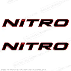 Bl-t-nitro-br-30 Discontinued Decals Fits Tracker Marine Nitro Boat - Black With Red Outline 30 Inch Long