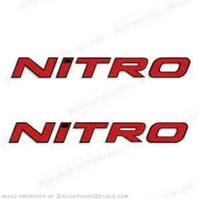 Bl-t-nitro-rb-30 Discontinued Decals Fits Tracker Marine Nitro Boat - Red With Black Outline 30 Inch Long