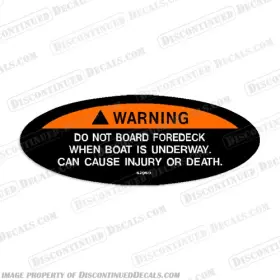Bs-warn-for-6 Discontinued Decals Fits Warning Decal - Do Not Board Foredeck 2.25 Inch High X 6 Long