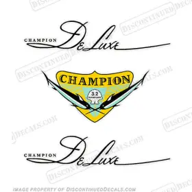 Ch-3.2-pb-40 Discontinued Decals Fits Champion 3.2hp Deluxe Playboy Light Twin Outboard Motor - 1940