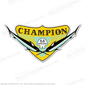 Ch-5.5-40 Discontinued Decals Fits 1940 Champion 5.5hp Kingfisher Outboard Motor Engine