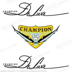 Ch-5.5-pb-40 Discontinued Decals Fits Champion 5.5hp Playboy Light Twin Outboard Motor - 1940
