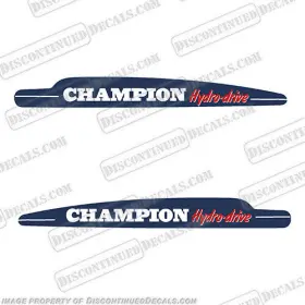 Ch-51-hd Discontinued Decals Fits 1951-1952 Champion 4l Hydrodrive Vintage Antique Outboard Engine Decal