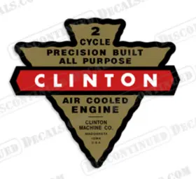 Cl-cltn-pre-2 Discontinued Decals Fits Clinton Machine Co. Precision Built Engine Decal - 2 Cycle