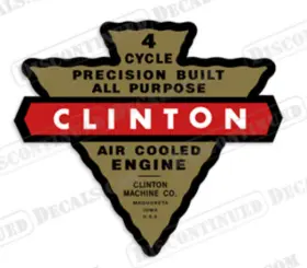 Cl-cltn-pre-4 Discontinued Decals Fits Clinton Machine Co. Precision Built Engine Decal - 4 Cycle