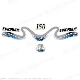 E-150-ram-00 Discontinued Decals Fits Evinrude 150hp Ficht Ram - 2000