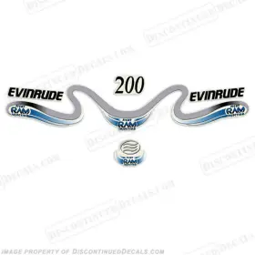 E-200-ram-00 Discontinued Decals Fits Evinrude 200hp Ficht Ram 1999 - 2000
