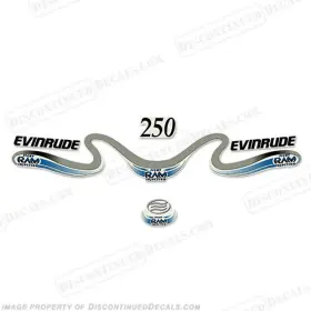 E-250-ram-00 Discontinued Decals Fits Evinrude 250hp Ficht Ram 1999 - 2000