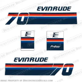 E-70-78 Discontinued Decals Fits Evinrude 1978 70hp Decal Kit E-70-78 Discontinued Decals Fits Evinrude 1978 70hp Decal Kit