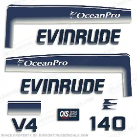 E-op-140-v4-93 Discontinued Decals Fits Evinrude 1993 - 1998 140hp Oceanpro