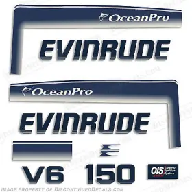 E-op-150-v6-93 Discontinued Decals Fits Evinrude 1993 - 1997 150hp Oceanpro