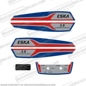Esk-3.5 Discontinued Decals Fits Eska 3.5hp Outboard Motor Engine Decal Kit
