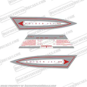 Esk-gj-500 Discontinued Decals Fits Eska Golden Jet 500 Outboard Motor Engine Decal Kit
