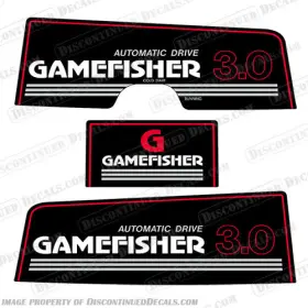 Ga-3-89 Discontinued Decals Fits Gamefisher 3hp Outboard Motor Engine Decal Kit 1989-1990