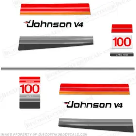 J-100-80 Discontinued Decals Fits Johnson 1980 100hp
