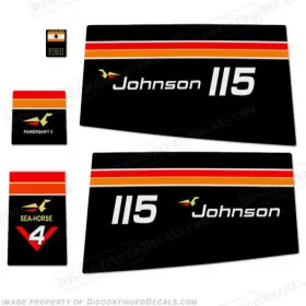 J-115-75 Discontinued Decals Fits Johnson 1975 115hp