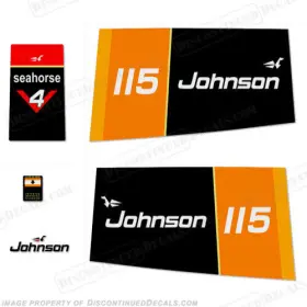 J-115-76 Discontinued Decals Fits Johnson 1976 115hp