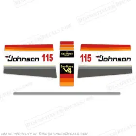 J-115-78 Discontinued Decals Fits Johnson 1978 115hp V4