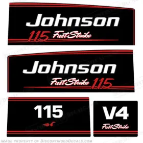 J-115-v4-fst Discontinued Decals Fits Johnson 115hp V4 Fast Strike