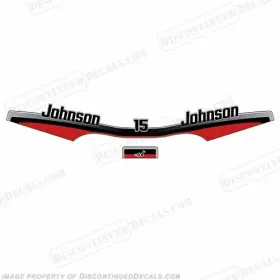 J-15-98 Discontinued Decals Fits Johnson 15hp Outboard Engine - Motor Decal Kit For 1997 And 1998 Motors