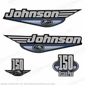 J-150-99-op-db Discontinued Decals Fits Johnson 150hp Oceanpro Dark Blue 1999 2000
