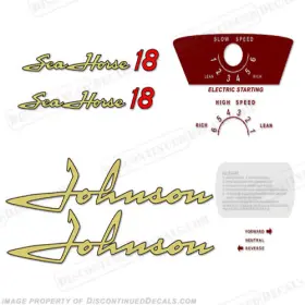 J-18-58-e Discontinued Decals Fits Johnson 1958 18hp - Electric