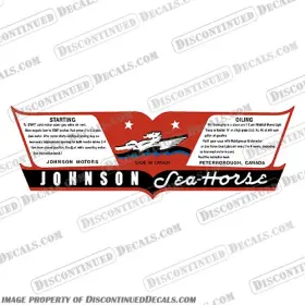 J-2.1-sea-ds37-ds38-cad Discontinued Decals Fits Johnson 2.1hp Sea Horse Decal Kit - Ds37-ds38 Canada