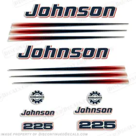 J-225-4s Discontinued Decals Fits Johnson 225hp 2002 - 2006