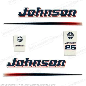 J-25-02-06 Discontinued Decals Fits Johnson 25hp 2002 2003 2004 2005 2006