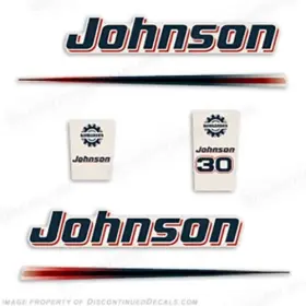 J-30-02-06 Discontinued Decals Fits Johnson 30hp 2002 2003 2004 2005 2006