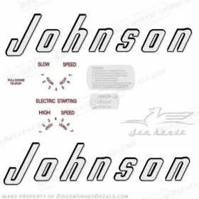 J-30-56-e-a Discontinued Decals Fits Johnson 1956 30hp - Electric Style A