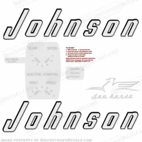 J-30-56-e-b Discontinued Decals Fits Johnson 1956 30hp - Electric Style B