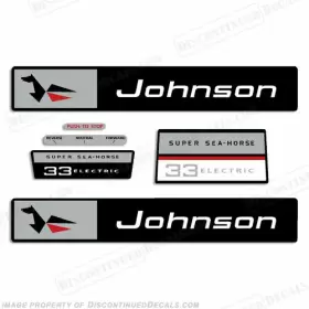 J-33-67 Discontinued Decals Fits Johnson 1967 33hp