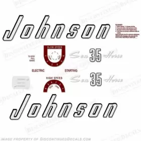 J-35-57-e Discontinued Decals Fits Johnson 1957 35hp - Electric