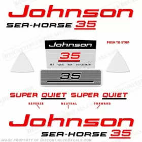 J-35-59-e Discontinued Decals Fits Johnson 1959 35hp - Electric