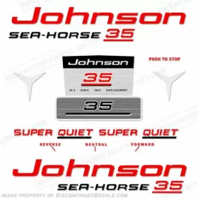 J-35-59 Discontinued Decals Fits Johnson 1959 35hp