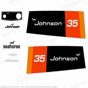 J-35-76-e Discontinued Decals Fits Johnson 1976 35hp - Electric